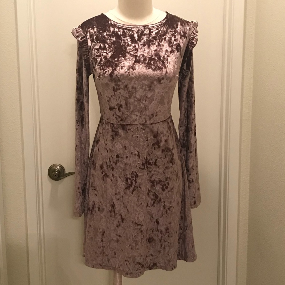 Pink Soft Velvet Dress